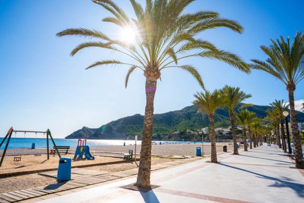 Playa del Albir Alfaz Alfas del Pi beach in Alicante beside Altea at Spain el-albir-alicante